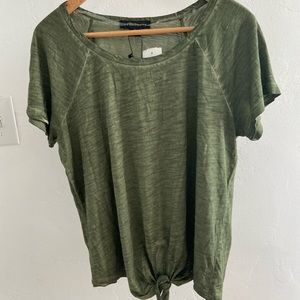 NWT Green top with tie detail
